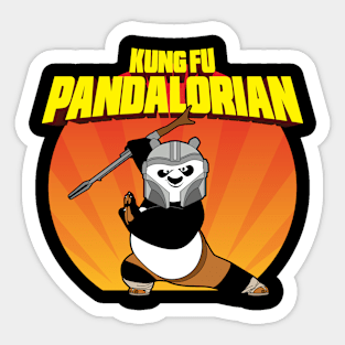 Kung Fu Pandalorian x Mandalorian Panda Sticker